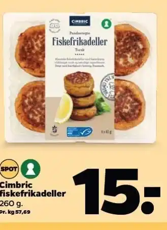 Netto Cimbric fiskefrikadeller tilbud