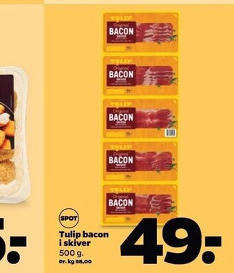 Tulip bacon i skiver