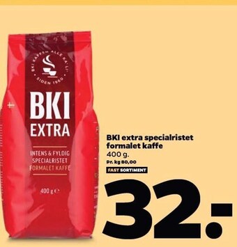 Netto BKI extra specialristet formalet kaffe tilbud