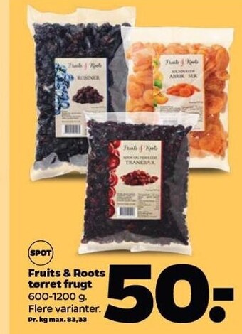 Netto Fruits & roots tørret frugt tilbud