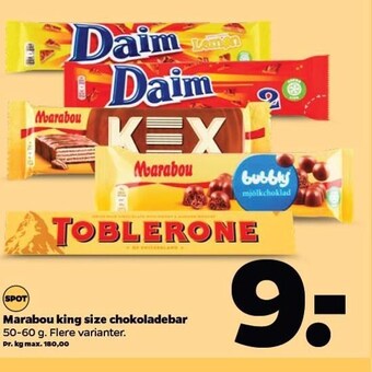 Netto Marabou king size chokoladebar tilbud