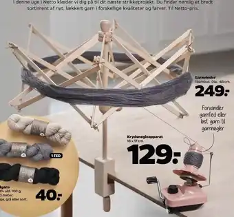 Netto Garnvinde el. krydsnøgleapparat tilbud