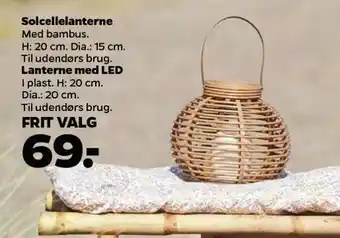 Netto Solcellelanterne el. lanterne m. LED tilbud