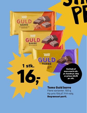 Kvickly Toms Guld barre tilbud