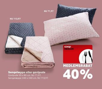 Sengetæppe eller gavlpude