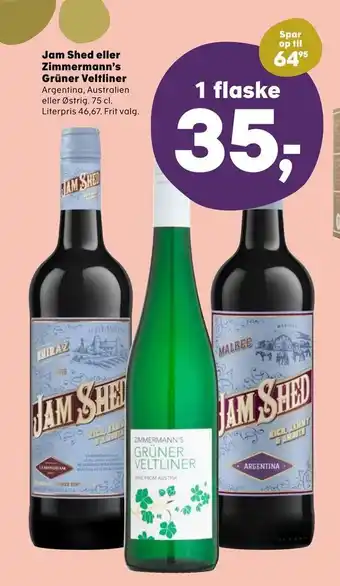 Kvickly Jam Shed eller Zimmermann's Grüner Veltliner tilbud