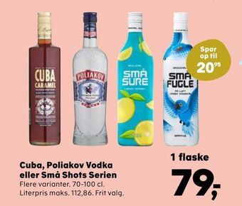 SuperBrugsen Cuba, Poliakov Vodka eller Små Shots Serien tilbud
