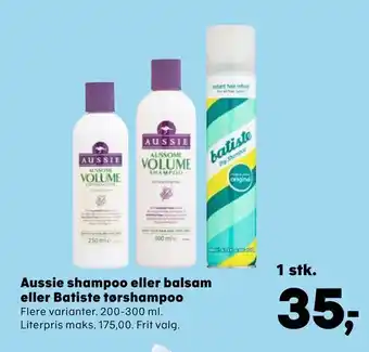 Kvickly Aussie shampoo eller balsam eller Batiste tørshampoo tilbud