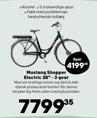 Kvickly Mustang Shopper Electric 28" - 3 gear tilbud