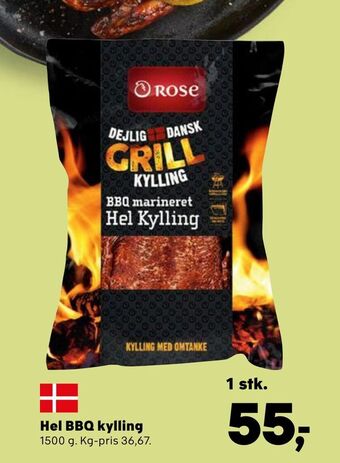 SuperBrugsen Hel BBQ kylling tilbud