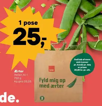 SuperBrugsen Ærter tilbud