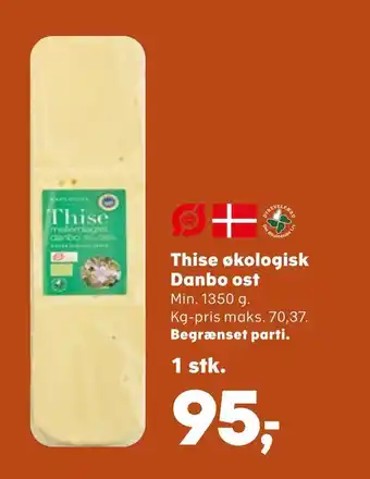 SuperBrugsen Thise økologisk Danbo ost tilbud