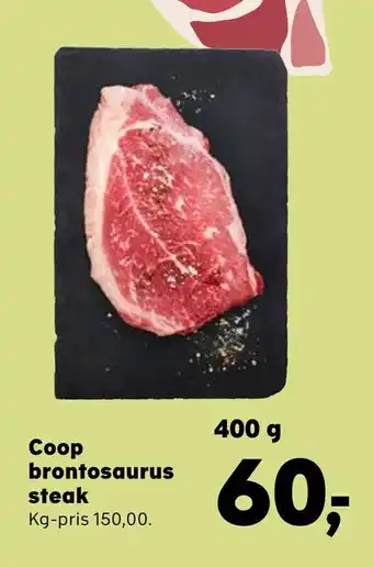 SuperBrugsen Coop brontosaurus steak tilbud