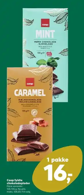 SuperBrugsen Coop fyldte chokoladeplader tilbud