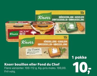 Knorr bouillon eller Fond du Chef