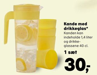 SuperBrugsen Kande med drikkeglas tilbud