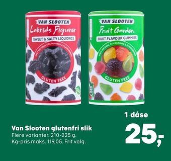 SuperBrugsen Van Slooten glutenfri slik tilbud