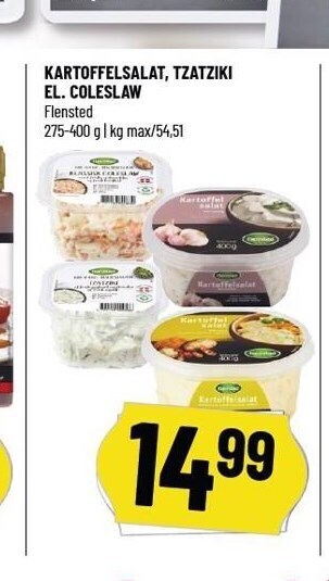 Løvbjerg Kartoffelsalat, Tzatziki el. coleslaw tilbud