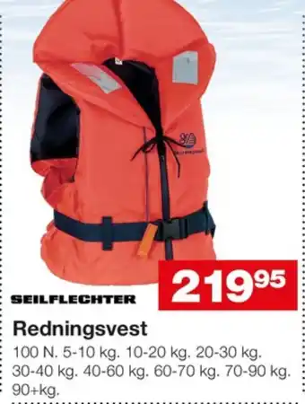Bauhaus Seilflechter redningsvest tilbud