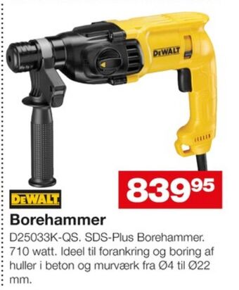 Bauhaus Dewalt borehammer tilbud