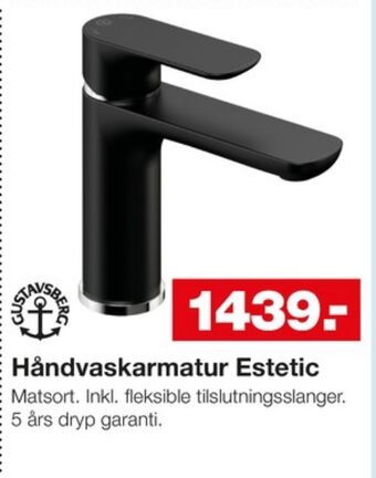 Bauhaus Gustavsberg håndvaskarmatur tilbud
