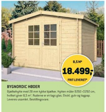 XL-BYG Bygnordic bjælkehytte tilbud