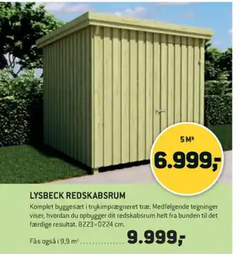 XL-BYG Bygnordic redskabsrum tilbud