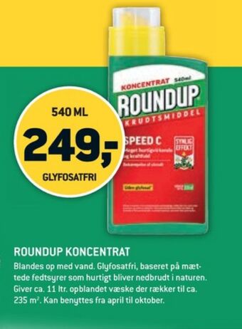 XL-BYG Roundup ukrudtsmiddel tilbud