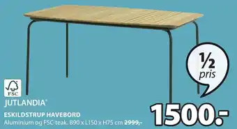 JYSK Jutlandia Eskildstrup Havebord tilbud