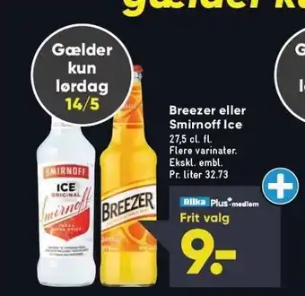 Bilka Breezer el. Smirnoff Ice - Bilka Plus-medlem tilbud
