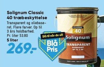 Bilka Solignum Classic 40 træbeskyttelse tilbud