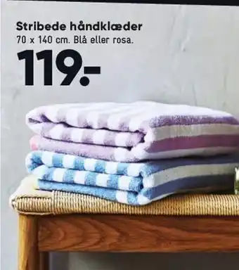 Bilka Stribede håndklæder tilbud