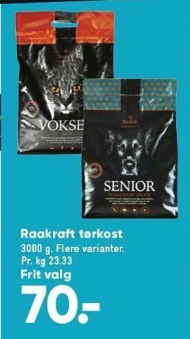 Bilka Raakraft tørkost tilbud