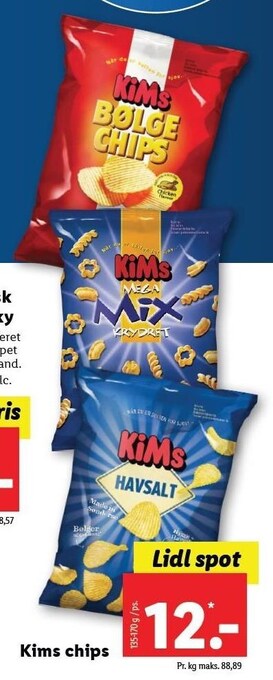 Lidl Kims chips tilbud
