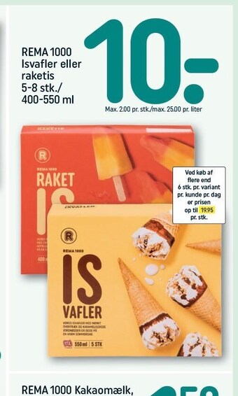 REMA 1000 Rema 1000 Isvafler el. raketis tilbud