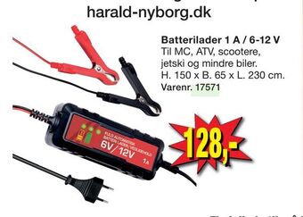 Harald Nyborg Batterilader 1 A / 6-12 V tilbud