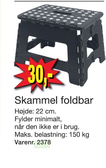 Harald Nyborg Skammel foldbar tilbud