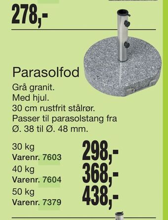 Harald Nyborg Parasolfod tilbud
