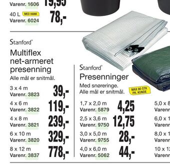Harald Nyborg Multiflex net-armeret presenning tilbud