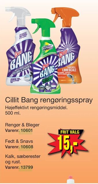 Harald Nyborg Cillit Bang rengøringsspray tilbud