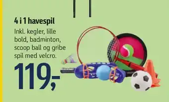 Føtex 4 i 1 havespil tilbud