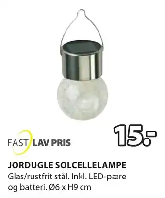 JYSK Jordugle Solcellelampe tilbud