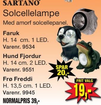Harald Nyborg Sartano solcellelampe tilbud