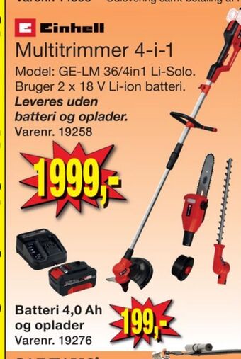 Einhell batteriladersæt