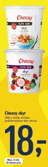 Føtex Cheasy skyr tilbud