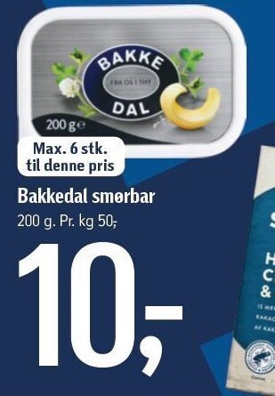Bakkedal smørbar