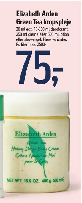 Føtex Elizabeth Arden Green Tea kropspleje tilbud