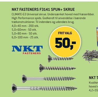 XL-BYG Nkt fasteners f3141 spun+ skrue tilbud