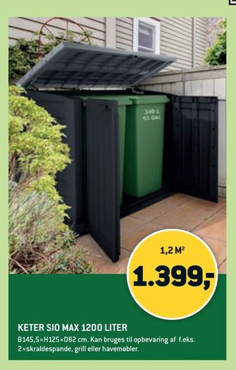 XL-BYG Keter sio max 1200 liter tilbud