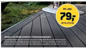 XL-BYG Wimex livø prime komposit terrassebrædder tilbud